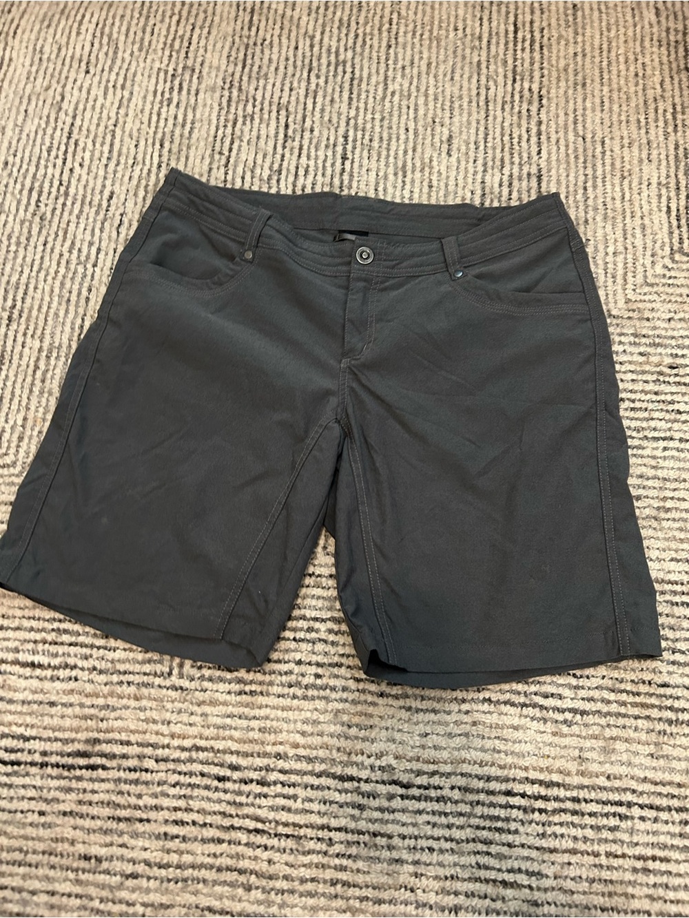 KUHL Women’s Gray Stretch Cargo Utility Shorts Size 12 Hiking
